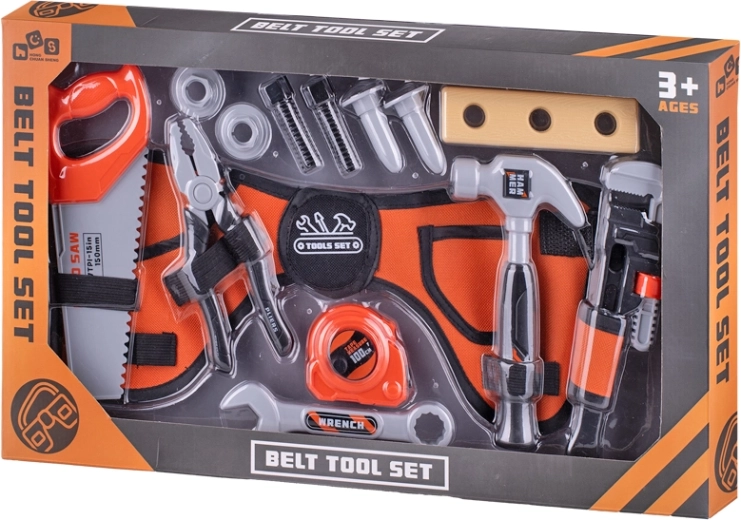 Gyerek szerszámkészlet övvel, 83 cm – 6 darab