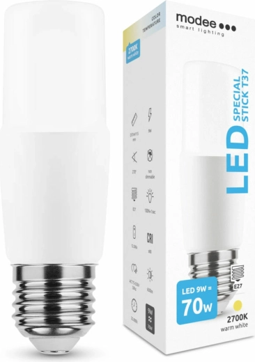 LED izzó Modee Special Stick T37 E27 9 W meleg fehér 650 lm
