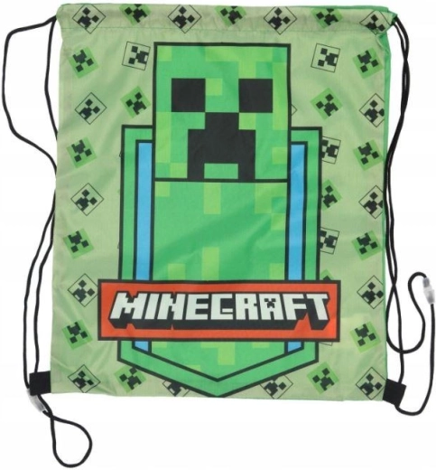 Minecraft gyermek tornazsák Creeper mintával 40 × 35 cm