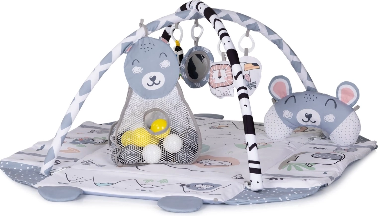CHIPOLINO játszószőnyeg labdákkal 2 az 1-ben Fun zone szürke