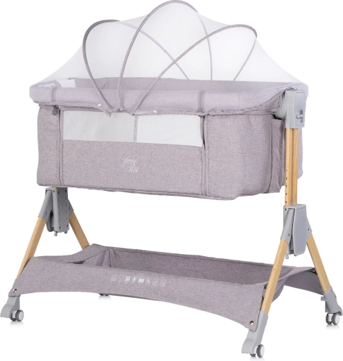 Chipolino sleepnfold 2v1 platinum babaágy a szülői ágy mellé pelenkázófeltéttel