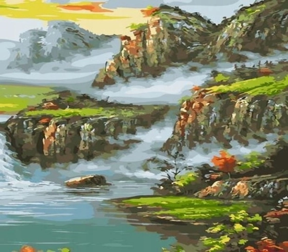Norimpex Festés számok szerint Ködös hegyek 40 × 50 cm