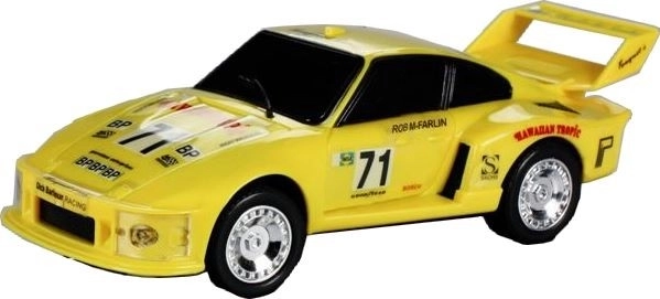 RC Porsche Turbo 935 sárga távirányítós autó – 1 db