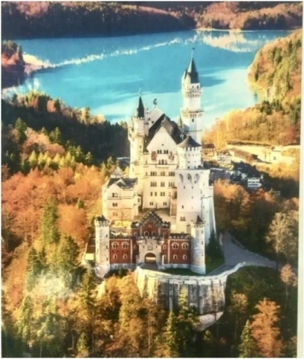 Norimpex Számfestő készlet Őszi alpesi kastély 40 × 50 cm