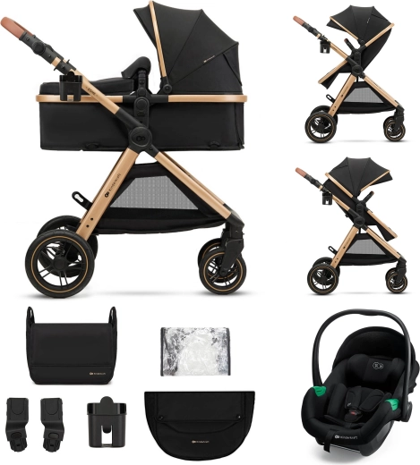 Kinderkraft комбинированный коляска 3в1 Esme Pro pure black