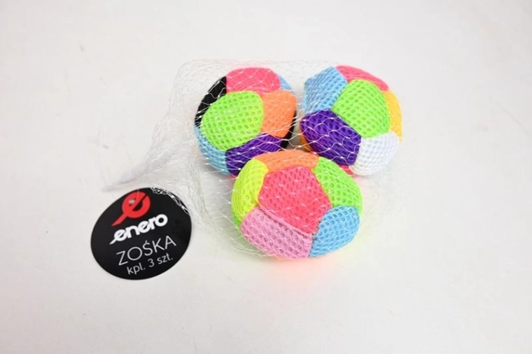 Enero zsonglabda (footbag) színes készlet, 3 db