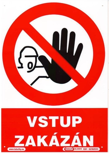 Biztonsági tábla Belépés tilos A4 műanyag