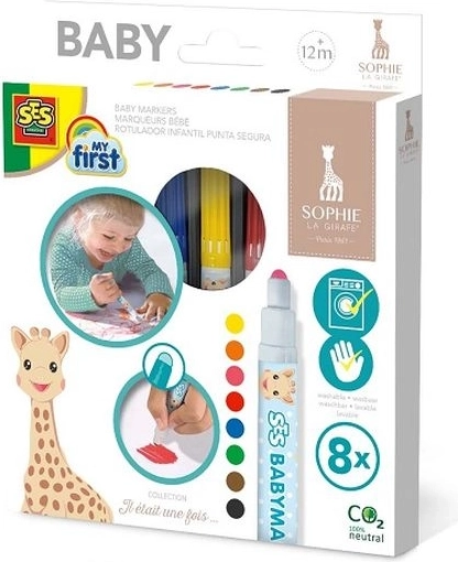 SES Creative my first filctollak Zsiráf Sophie – 8 színű készlet
