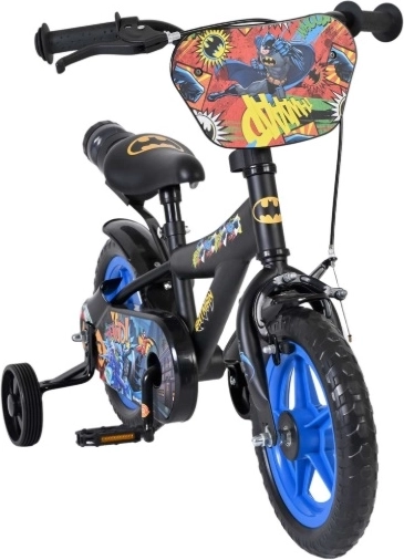 Batman 12" gyerekkerékpár pótkerekekkel és kulaccsal