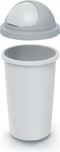 Műanyag szemetesbillenő fedéllel, 30 l, szürke