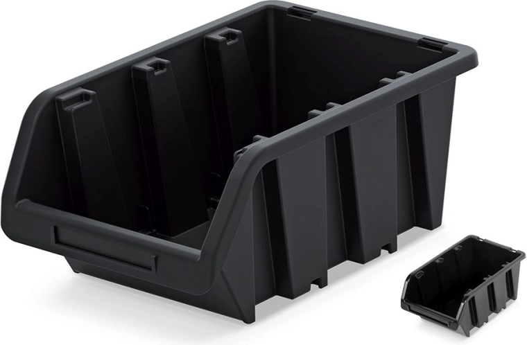 TRUCK műanyag tárolódoboz 115 × 80 × 60 mm – fekete