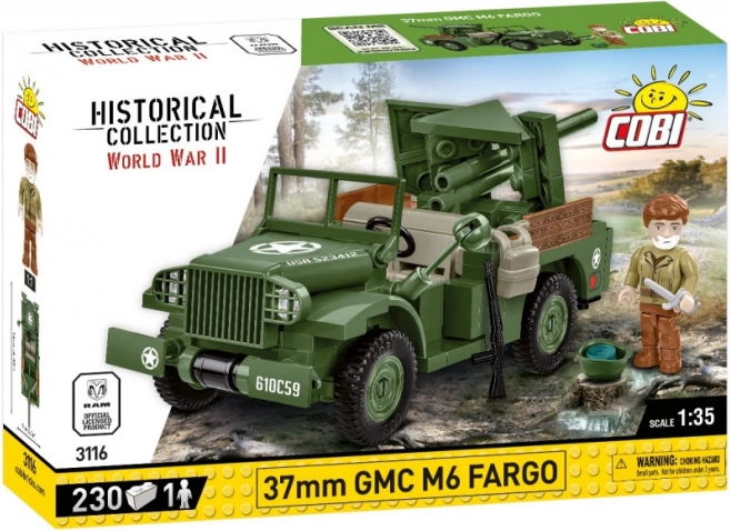 Kockás modell 37 mm GMC M6 Fargo