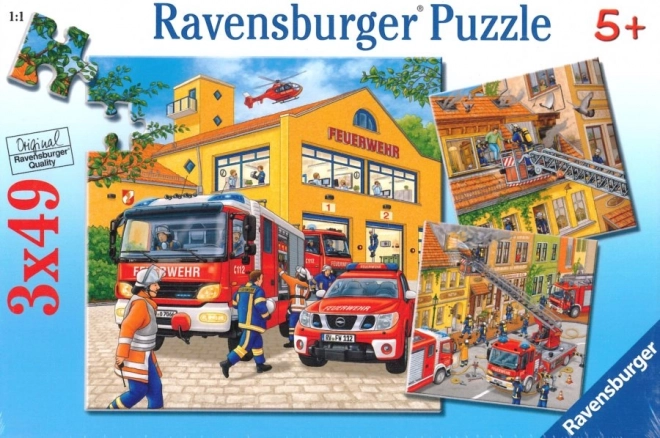 Ravensburger puzzle tűzoltók 3x49 darab