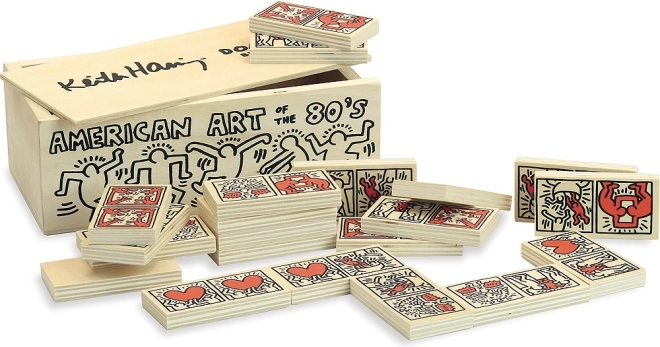 VILAC fa dominó KEITH HARING motívummal