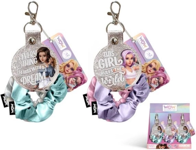 WOW Generation hajgumik scrunchie-vel és kulcstartóval