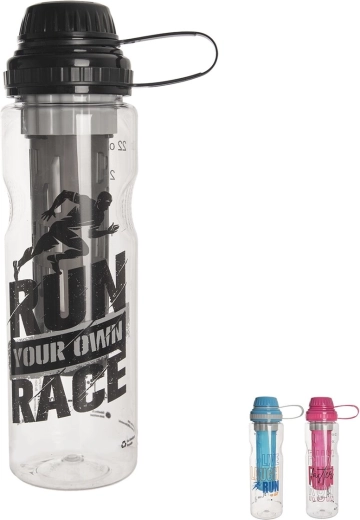 Run sport Tritan kulacs szűrővel 0,75 l (színmix)