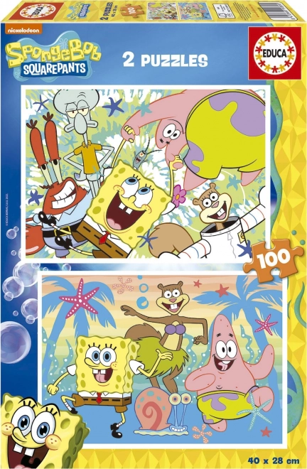 EDUCA Puzzle SpongyaBob 2x100 darabos