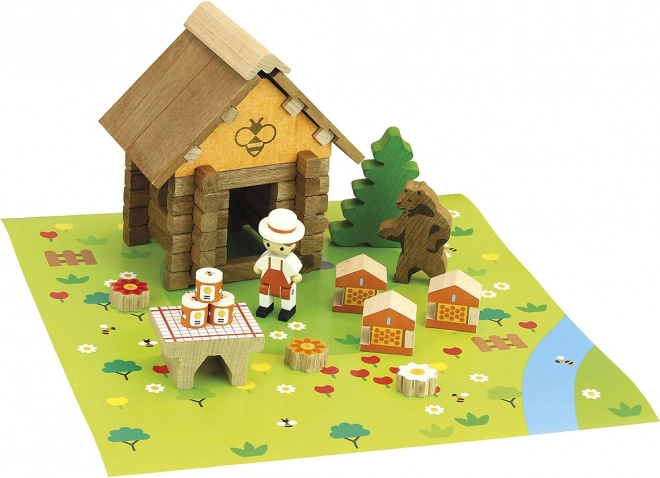 Jeujura fa építőkészlet kaptár 50 darabot