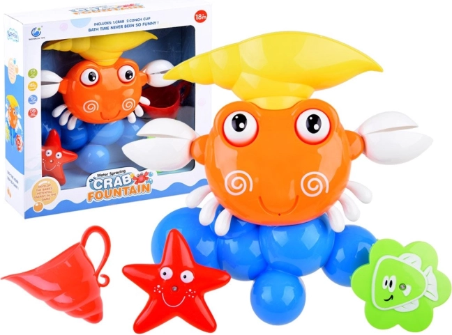 Fürdőjáték – rák szökőkúttal és tapadókorongokkal