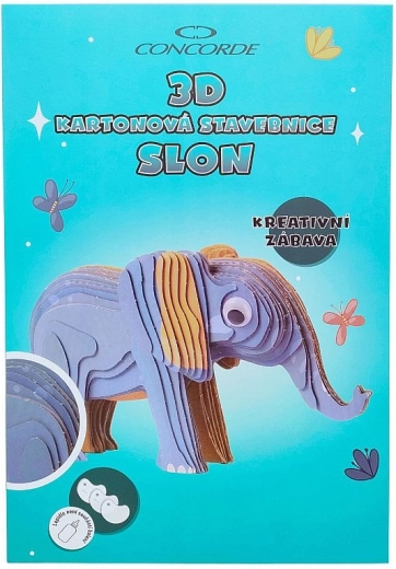 3D karton építőkészlet elefánt