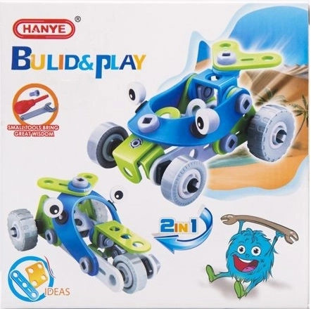 Kreatív építőjáték – összeszerelhető jármű (52 db) - 1 db