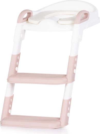 Chipolino Kiddy Pink gyermek WC ülőke lépcsőkkel