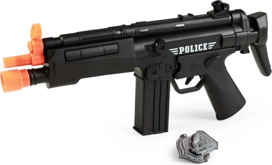 Rendőri műanyag géppisztoly hanggal