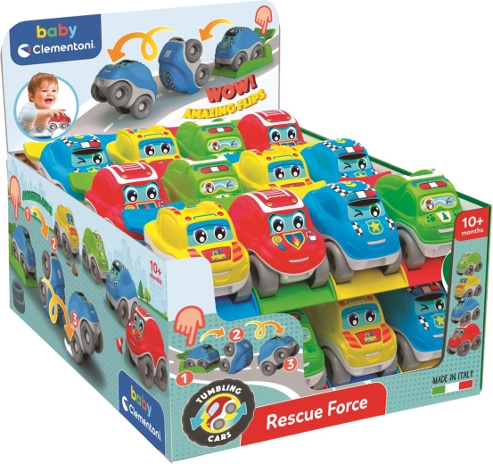 BABY CLEMENTONI feje tetejére álló mentőautó