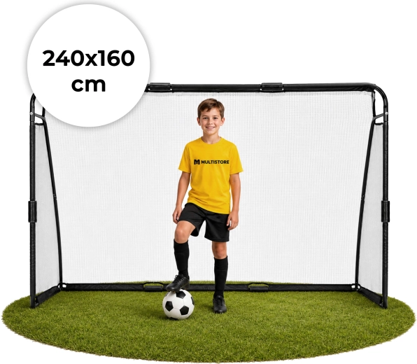 Movepro futballkapu hálóval 240 × 160 × 80 cm