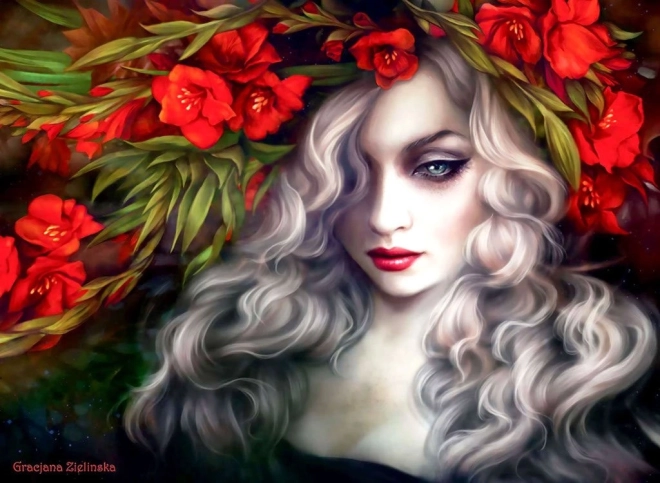 Anatolian puzzle nő virágokban 1000 darab