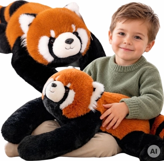 WOOPIE piros súlyozott érzékelő plüssvörös panda 1,5 kg