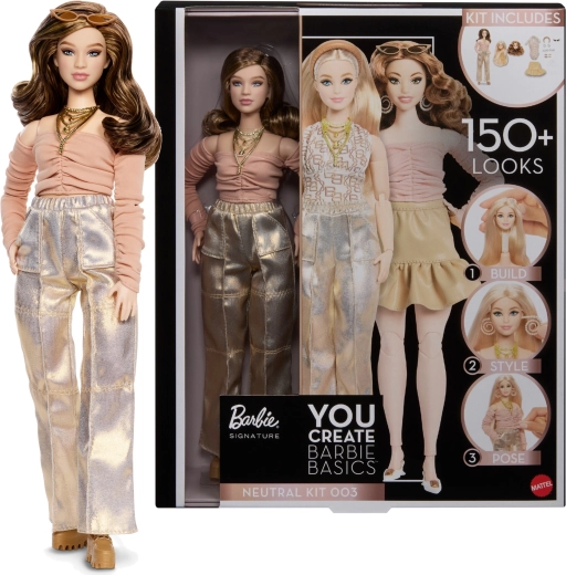 Barbie Signature You Create – prémium, személyre szabható baba kiegészítőkkel, neutrális szett