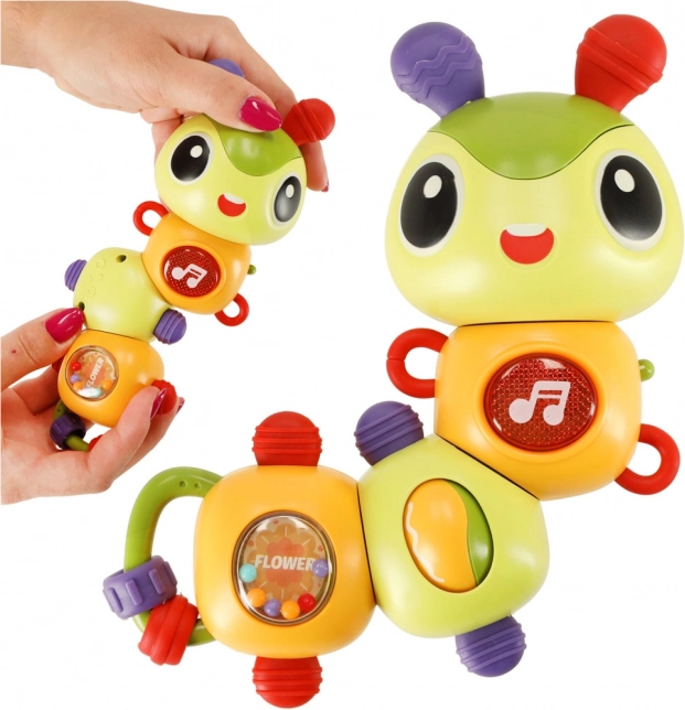 Elektronikus zenei hernyó fényekkel