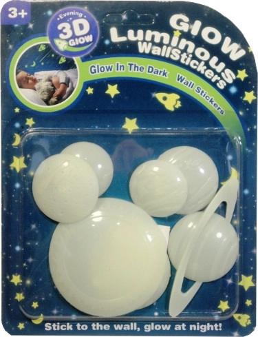 Világító falmatricák bolygókkal gyerekszobába