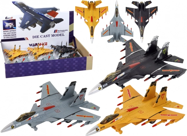 Súrlódásos meghajtású repülőgép modell szürke, fekete vagy sárga