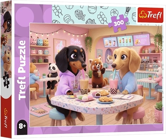 Puzzle Kávézóban lévő borzok – 300 darabos