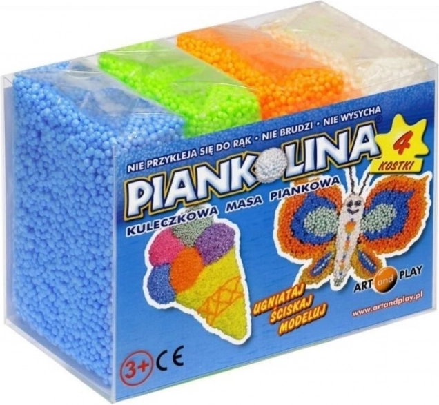 Piankolina kreatív habgyurma – 4 kocka, kék