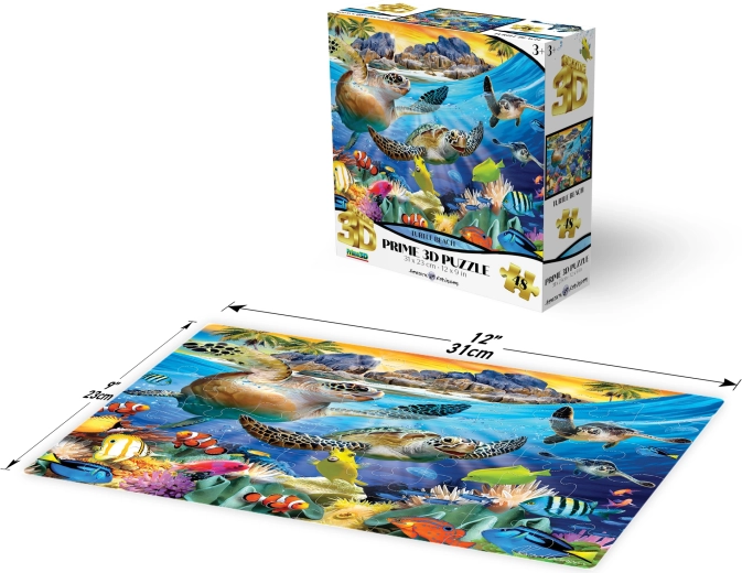 3D puzzle Teknősök partja 48 darab