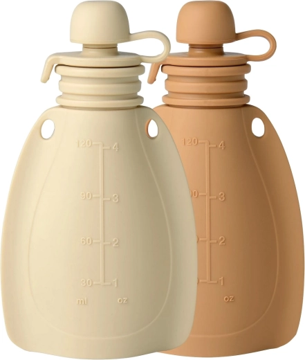 Mininor újratölthető szilikon uzsonnás tasakok Soft Rabbit/Roe Deer, 2 db