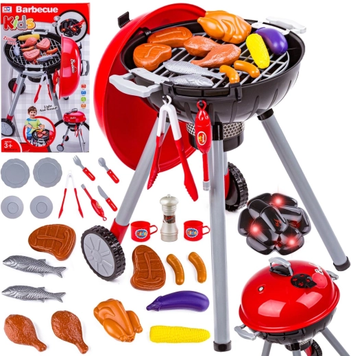 Gyerek grill lábakon, fedéllel és kiegészítőkkel