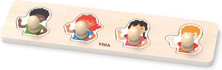 Viga első berakós puzzle fogantyúkkal – bőrszínek