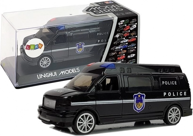 Rendőrautó visszahúzós (pull-back) meghajtással, fényekkel és hangokkal