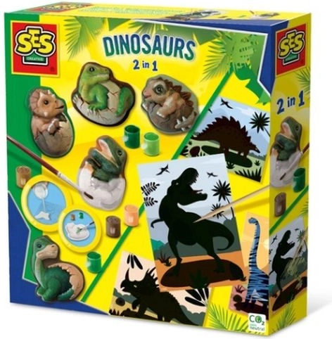 SES dinoszaurusz gipszöntő készlet 2 az 1-ben