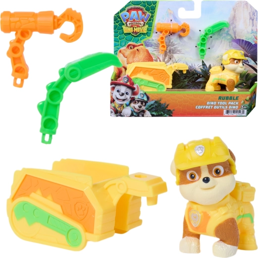 Spin Master Mancs őrjárat: Dino film – Rubble figura utánfutóval és szerszámokkal