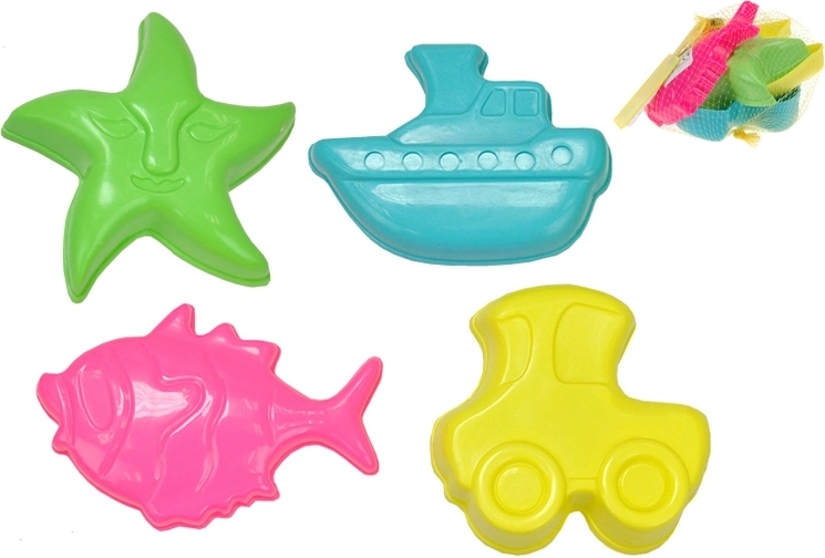 Műanyag homokozó formák készlete (4 db)