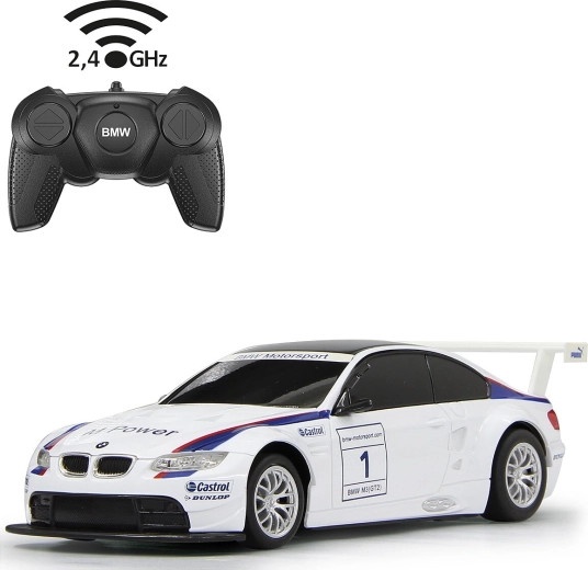 Távirányítós BMW M3 Sport autó 1:24, fehér