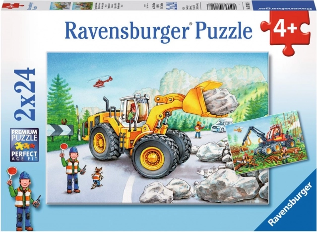 RAVENSBURGER Puzzle Nehéz technika akcióban 2x24 darab