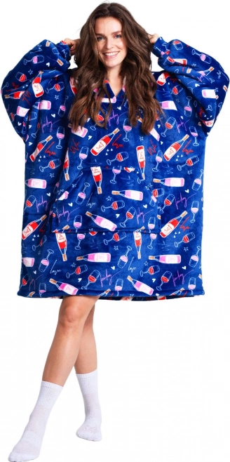 Cozy Noxxiez meleg TV-s kapucnis takaró – bordó