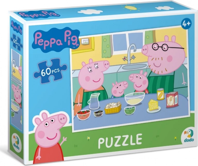 Peppa malac puzzle – Közös főzés, 60 darab