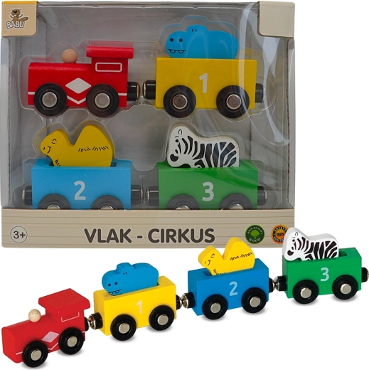 Babu fa cirkusz vonat vagonokkal